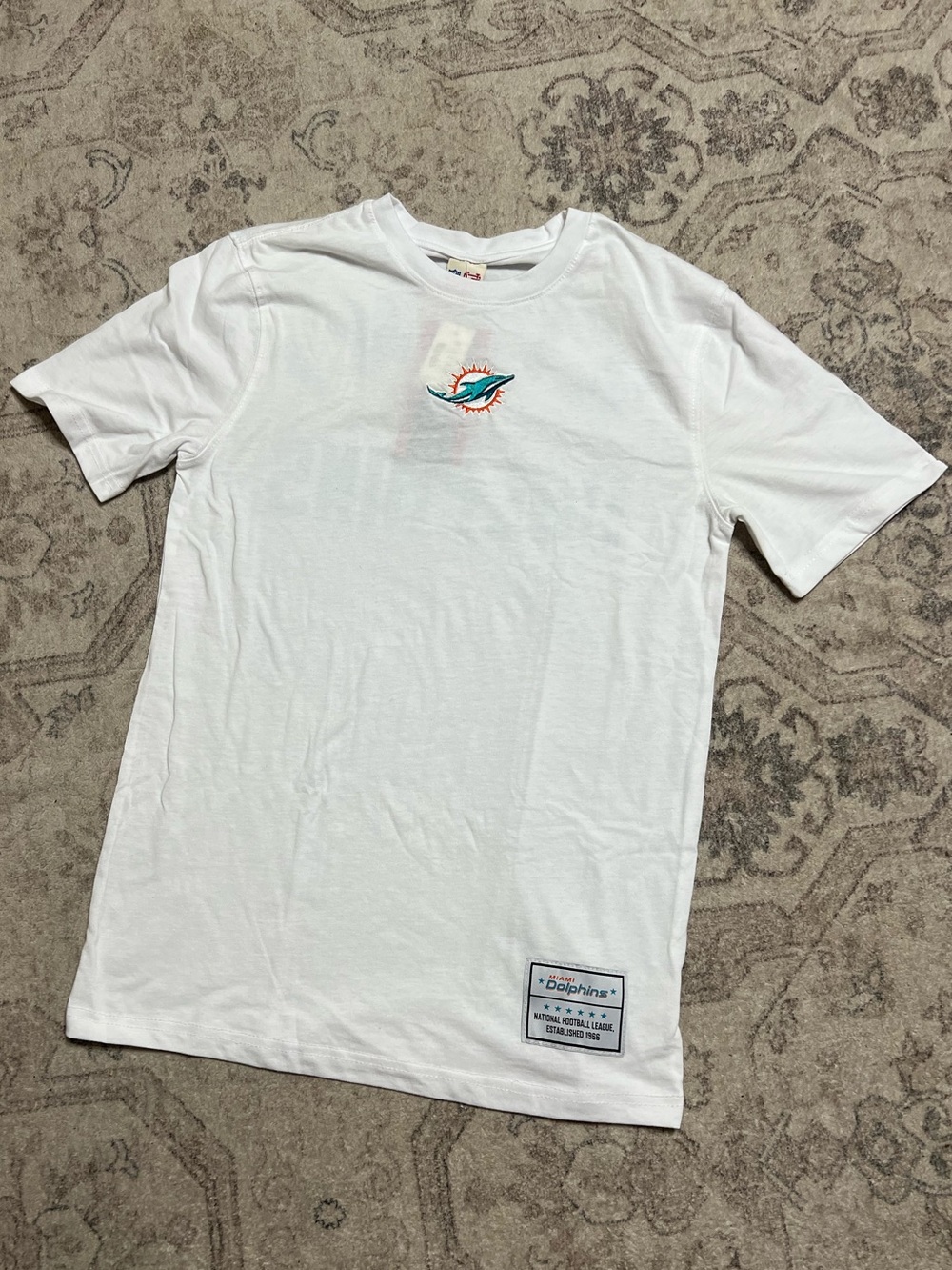 Unisex NFL Ultra Game Miami Dolphins Mini Logo Tee